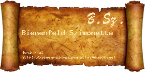 Bienenfeld Szimonetta névjegykártya